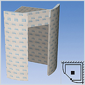 Cabine - corner installation