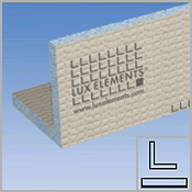 L-formet r�rbekledningselement
