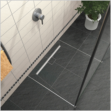 wedi building panel and Fundo shower pan to offer the only complete tile