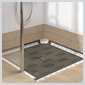 Bodenbündigen Duschtassenelemente und komplette Bausätze für Duschanlagen jeweils inklusive bodenbündiger Duschtasse und Unterbauelement.